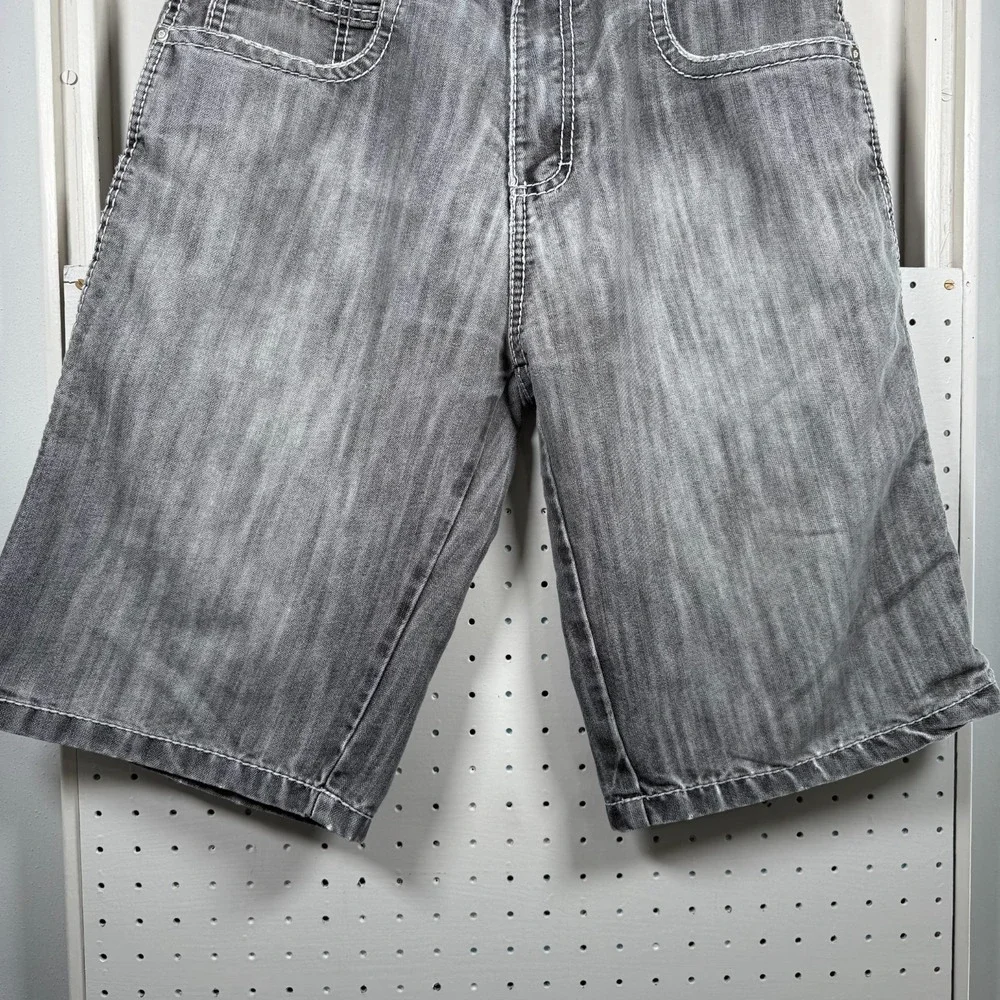 Southpole 5180 Baggy Shorts Men's Gray‎ Denim Mid-Rise Pockets Classic - 32 Y2K